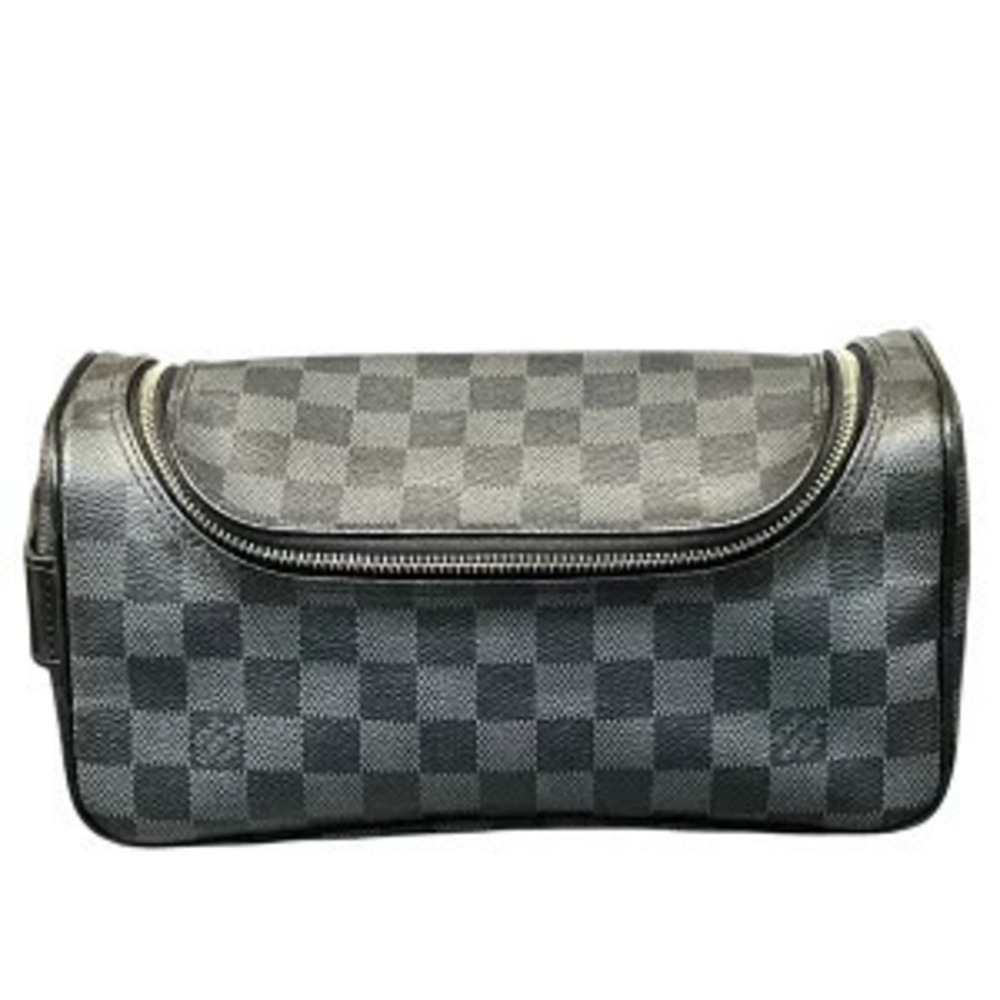 Louis Vuitton Damier Graphite Black Toiletry Pouch Clutch Shoulder Bag